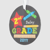 Zweite Klasse Keepake Chalkboard Hell Ornament (Vorderseite)