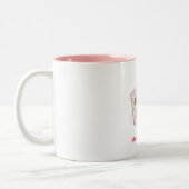 Zweite Klasse Lehrer Pink Preppy Notebook-Kaffee Zweifarbige Tasse (Links)