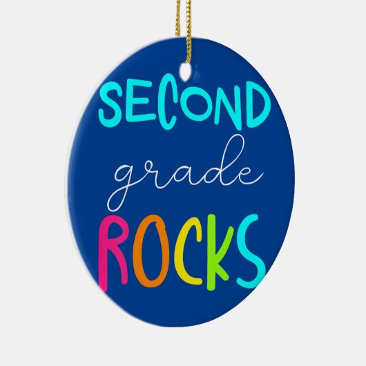 Zweite Klasse Rocks Team Zweite Klasse Lehrer Keramik Ornament (Rechts)