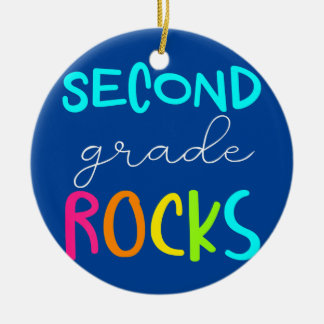 Zweite Klasse Rocks Team Zweite Klasse Lehrer Keramik Ornament