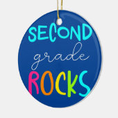 Zweite Klasse Rocks Team Zweite Klasse Lehrer Keramik Ornament (Links)