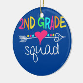 Zweite Klasse Squad Kinder Lehrer Team zurück zu Keramik Ornament (Links)