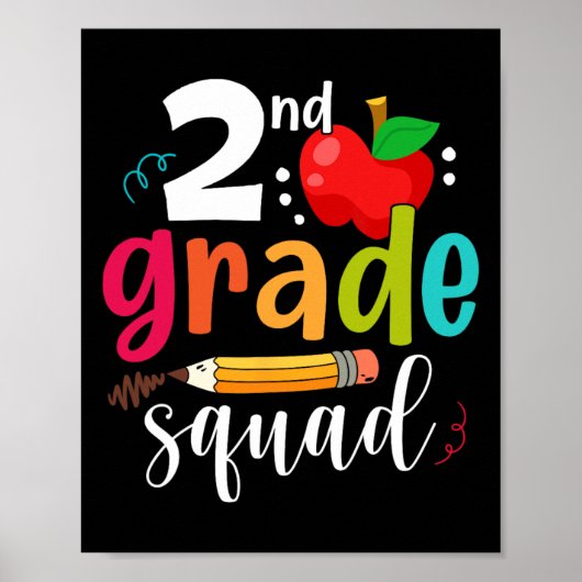Zweite Klasse Squad Spaß Ck Zur Schule 2. Klässler Poster (Vorne)