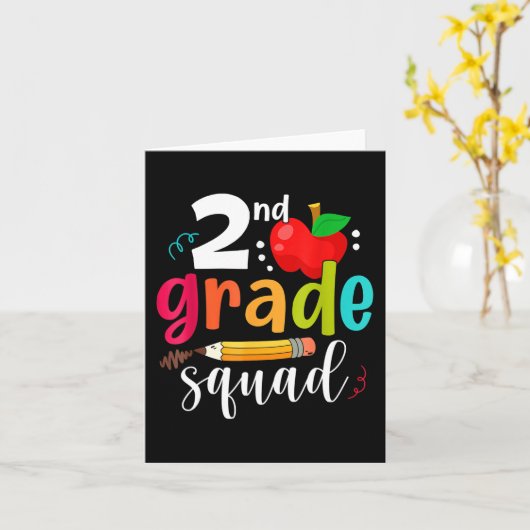 Zweite Klasse Squad Spaß zurück zur zweiten Klasse Karte (Gelbe Blume)