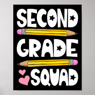 Zweite Klasse Squad Team Ck Zur Schule Lehrer Schü Poster