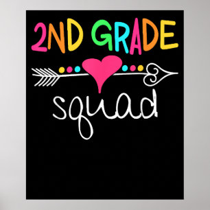 Zweite Klasse Squad Zweites Lehrerteam Poster