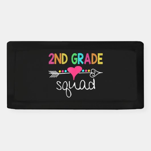 Zweite Klasse Squad Zweites Lehrerteam Zurück Banner (Horizontal)