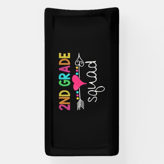 Zweite Klasse Squad Zweites Lehrerteam Zurück Banner (Vertikal)