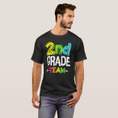 Zweite Klasse Team Lehrer Student Happy Back T T-Shirt (Vorne ganz)