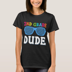 Zweite Klasse Typ 2. Klasse Lehrer Schüler zurück T-Shirt