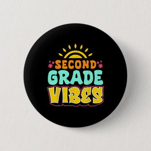 Zweite Klasse Vibes Lehrer Schüler 2. Klasse Zurüc Button