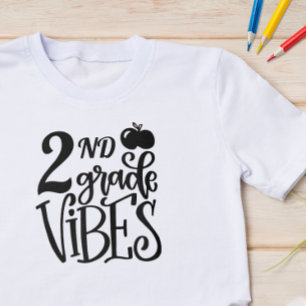 Zweite Klasse Vibes Schule T-Shirt