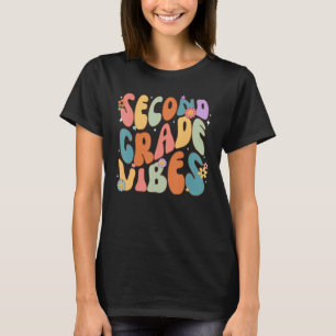 Zweite Klasse Vibes Studentenlehrer Kinder Erster T-Shirt