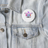 Zweite Klasse Vibes Süß Zurück zur Schule Button (Beispiel)