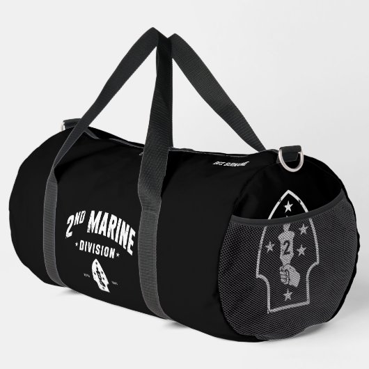 Zweite Marine Division Stille zweite bekümmerte Sc Duffle Bag (Rechte Ecke)