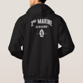 Zweite Marine Division Stille zweite Grunge Hoodie (Rückseite)