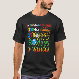 Zweite Minuten Stunden gezählt 120 Tage der Schule T-Shirt
