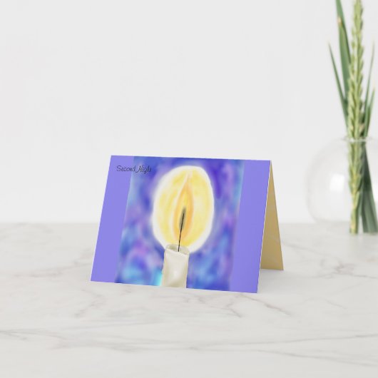 Zweite Nachtchanukka-Karte Feiertagskarte (Vorderseite)