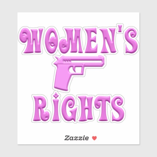 Zweite Rechte für Frauen Aufkleber (Blatt)