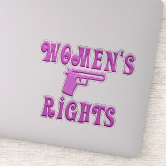 Zweite Rechte für Frauen Aufkleber (Detail)