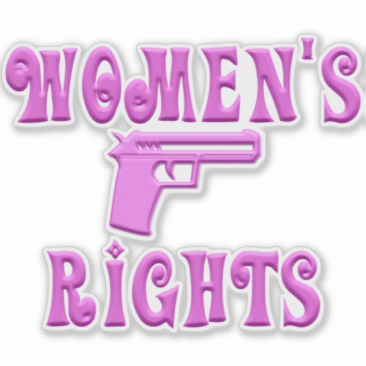 Zweite Rechte für Frauen Aufkleber (Vorderseite)