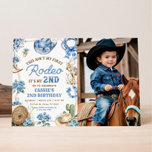 Zweite Rodeo-Cowboy-Wild-West-Geburtstagsfeier Einladung