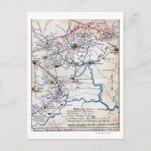 Zweite Schlacht bei Bull Run 4 Postkarte (Vorderseite)