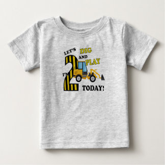 Zweite Shirt-Baubulldozer Baby T-shirt
