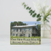 Zweite Stufe - Gewohnter Adressenwechsel Ankündigungspostkarte (Stehend Vorderseite)