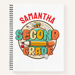 Zweite Stufe - Niedlich zurück in den Schulbedarf Notizblock