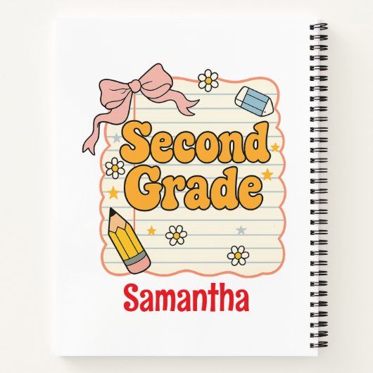 Zweite Stufe - Niedlich zurück zur Schulversorgung Notizblock (Rückseite)