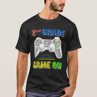 Zweite Stufe zurück zur Schule Erster Tag des Game T-Shirt