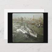 Zweite Weltkrieg auf dem Vintagen Hudson-Fluss Postkarte (Vorne/Hinten)