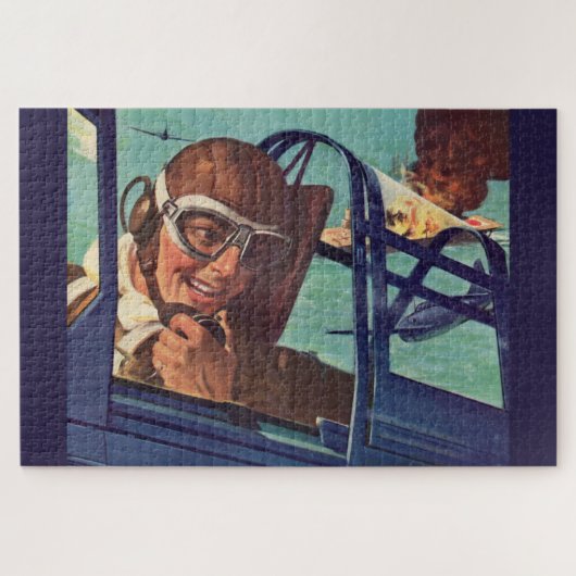 Zweite Weltkrieg der 1940er-Jahre-Dogfight in der  Puzzle (Horizontal)