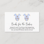 Zweiteilige Bücher für Babydusche Begleitkarte (Vorderseite)