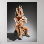 Zweiteiliges Polychrome-Effigy-Schiff, vielleicht Poster (Vorne)