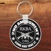 Zweiter Änderungsantrag kommt und nimmt es RKBA AR Schlüsselanhänger (Vorderseite)
