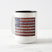 Zweiter Änderungsantrag Schutz der Polizei Zweifarbige Tasse (Vorderseite Links)