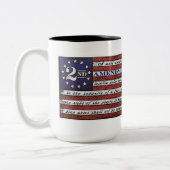 Zweiter Änderungsantrag Schutz der Polizei Zweifarbige Tasse (Links)