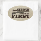 Zweiter Änderungsantrag Schutz des ersten Änderung Ovaler Aufkleber (Tasche)