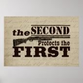 Zweiter Änderungsantrag Schutz des ersten Änderung Poster (Vorne)