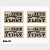 Zweiter Änderungsantrag Schutz des ersten Änderung Rechteckiger Aufkleber (Blatt)