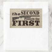 Zweiter Änderungsantrag Schutz des ersten Änderung Rechteckiger Aufkleber (Tasche)