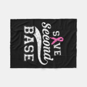 Zweiter Basispink-Ribbon-Brustkrebs-Bewusstsein Fleecedecke (Vorderseite (Horizontal))