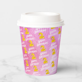 Zweiter Geburtstag Pappbecher