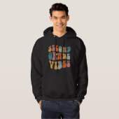 Zweiter Grade Vibes zurück zur Schule Groovy Schoo Hoodie (Vorne ganz)