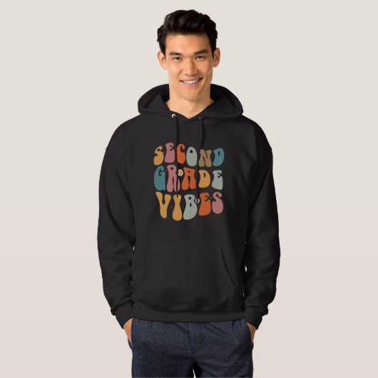 Zweiter Grade Vibes zurück zur Schule Groovy Schoo Hoodie (Vorne ganz)