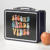 Zweiter Grade Vibes zurück zur Schule Groovy Schoo Metall Brotdose (Beispiel)