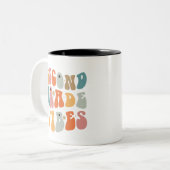 Zweiter Grade Vibes zurück zur Schule Groovy Schoo Zweifarbige Tasse (Vorderseite Links)