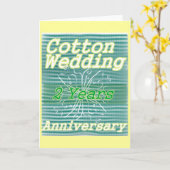 Zweiter Hochzeitstag ~ Baumwolle Karte (Gelbe Blume)